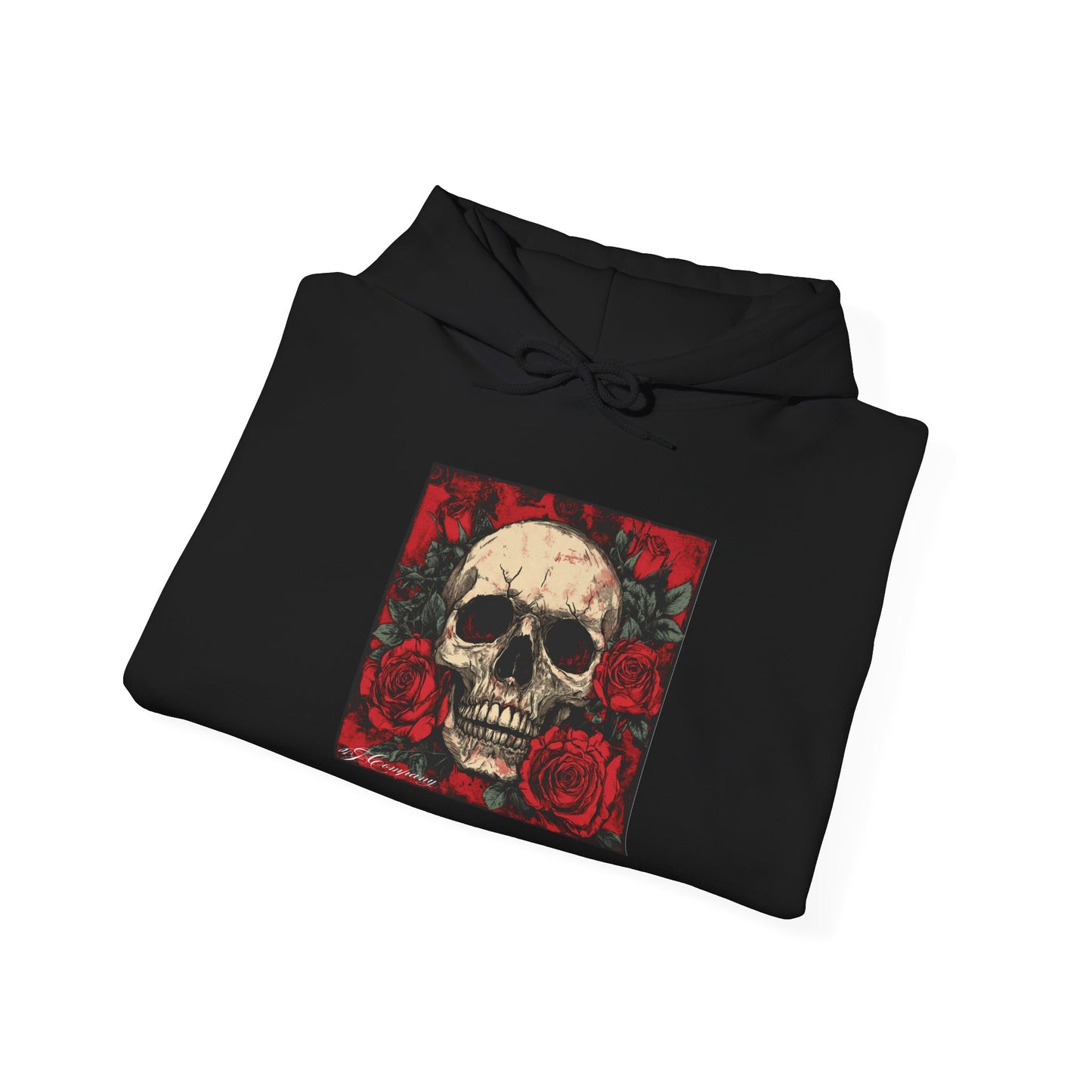 Skull with roses hoodie