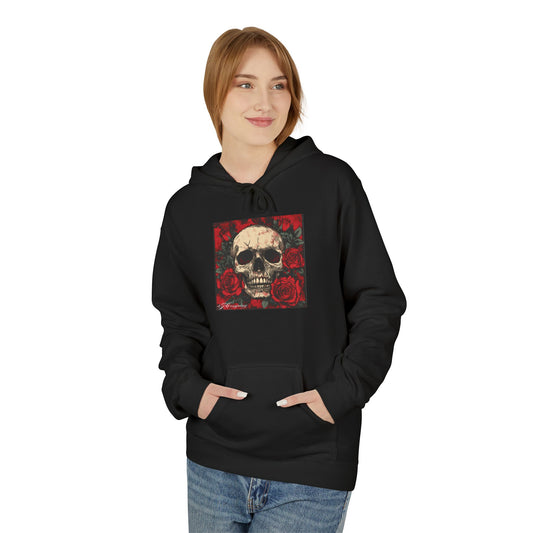 Skull with roses hoodie